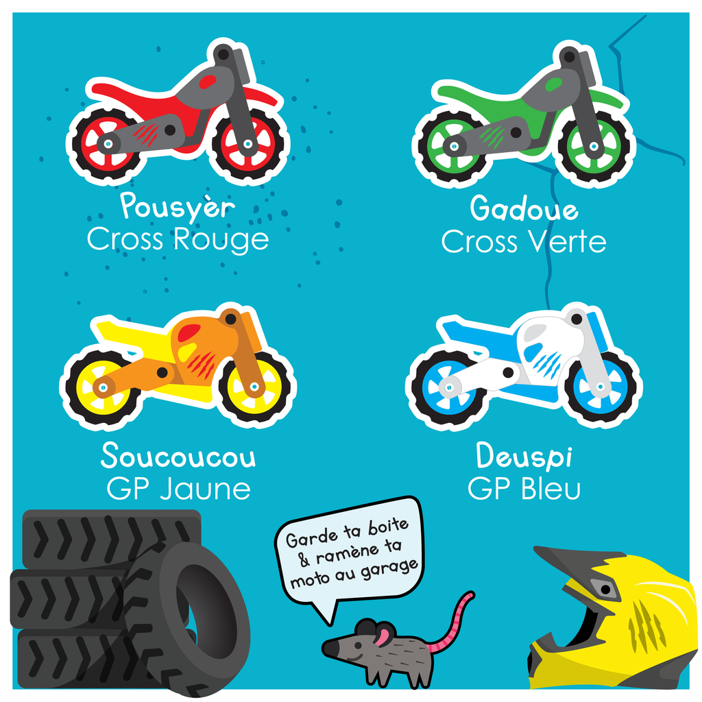 Moto en Bois • Modèles