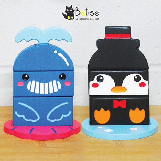 Animaux Empilable • Baleine • Pingouin