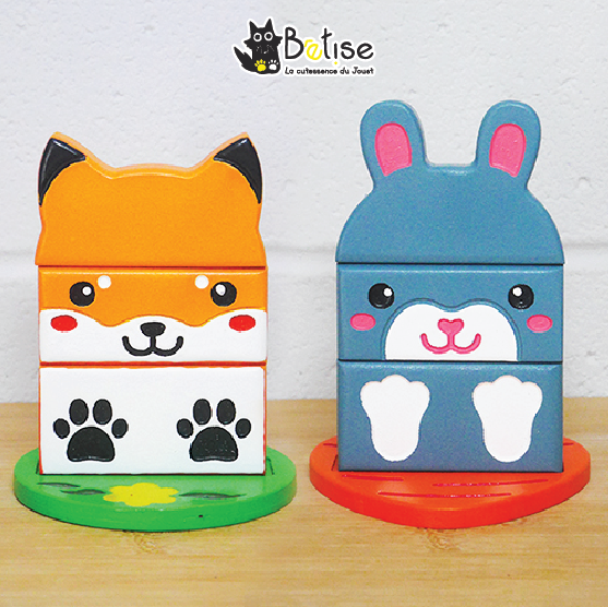 Animaux Empilable • Renard • Lapin