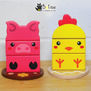 Animaux Empilable • Cochon • Poussin