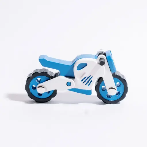 Moto en Bois • Deuspi • GP Bleu